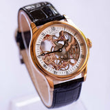 Herren Rotary Skelett mechanisch Uhr | Luxus -Vintage -Schweizer Uhren