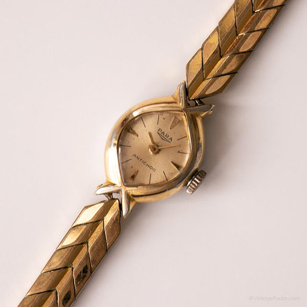 Vintage Para Mechanical Watch | Ladies Tiny Gold-tone Watch