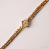 Párrico vintage reloj | Damas pequeñas tono de oro reloj