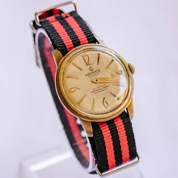 Rokomatische 17 Juwelen mechanisch Uhr | Vintage Deutsche Uhren der 80er Jahre