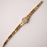 Vintage Swiss Mechanical Watch | Tiny White Dial Gold-tone Watch