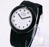 1987 Swatch POP PWBB001 JET NEGRO reloj | Pop blanco y negro Swatch 80