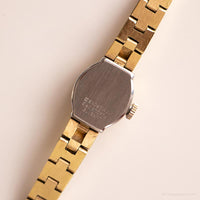 Orologio meccanico svizzero vintage | Tiny quadrante bianco orologio tono in oro