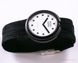 1987 Swatch POP PWBB001 Jet Black Watch | البوب ​​الأسود والأبيض Swatch 80s