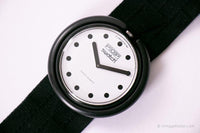 1987 Swatch Pop PWBB001 Jet Black Uhr | Schwarz -Weiß -Pop Swatch 80er Jahre