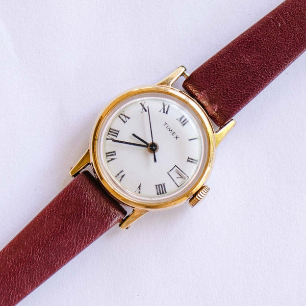 Timex Vintage mecánico de oro reloj | Relojes de damas únicos