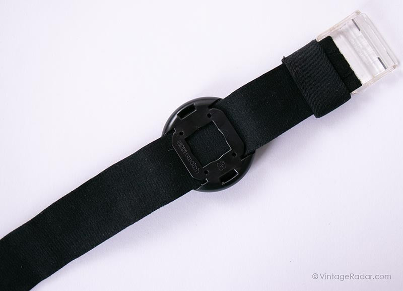 1987 Swatch Pop PWBB001 JET BLACK Watch | RARE Collectible 80s Swatch ...