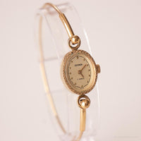 Vintage Sekonda Mechanical reloj | Pequeño tono de oro ovalado reloj para ella
