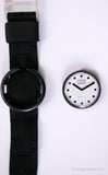 1987 Swatch Pop pwbb001 jet noir montre | Pop noir et blanc Swatch 80