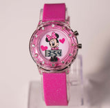 Rosado Minnie Mouse Luz LED digital reloj | Vintage de los 90 Disney reloj