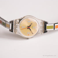 2006 Swatch Lk276g caída de hoja reloj | Colorido usado Swatch Lady