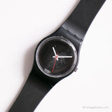 Vintage 1987 Swatch LB114 BLACK PEARL Watch | RARE 80s Black Swatch