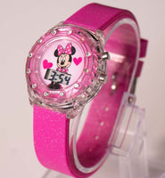 Rosado Minnie Mouse Luz LED digital reloj | Vintage de los 90 Disney reloj