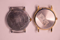 2 Ronica and Mirexal Moon Phase Quartz Watches for Parts & Repair - NOT WORKING