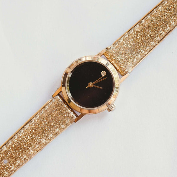 Damas negras de dial vintage damas reloj | Relojes de lujo a la venta