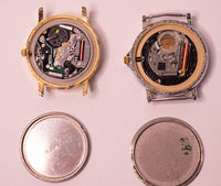 2 orologi in quarzo in fase luna di ronica e mirexal per parti e riparazioni - non funzionano