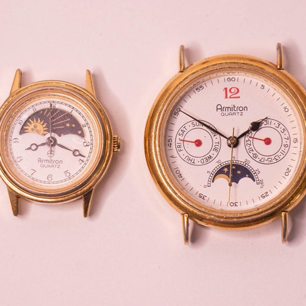 Armitron Relojes de cuarzo de la luna para piezas y reparación