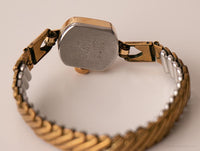 Vintage Ruhla Mechanical Watch | Rectangular Gold-tone Watch for Her