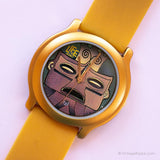 Vida de dibujos animados vintage de Adec reloj | Cuarzo de Japón de tono de oro reloj por Citizen