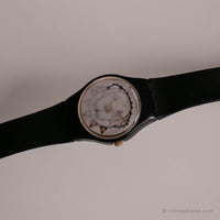 Vintage 1994 Swatch Garage LB136 montre | Chien noir et blanc Swatch