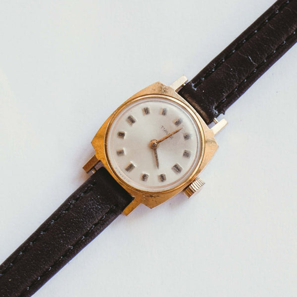 Resistente al agua cuadrada Timex Mecánico reloj | Regalo vintage reloj