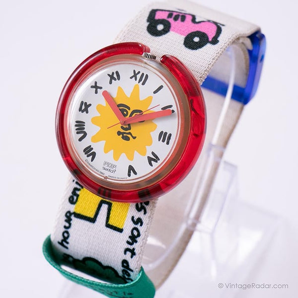 1993 Pop Swatch PMK107 Profitez-en montre | Rétro coloré Swatch Pop 90