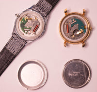 2 Piranha Moon Phase Quartz Watches for Parts & Repair - لا تعمل