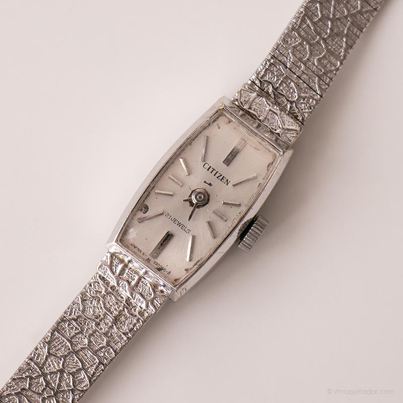 Rectangular Citizen Watch Vintage Citizen 21 Jewels Mechanical Watch | Rectangular Watch for Her ...