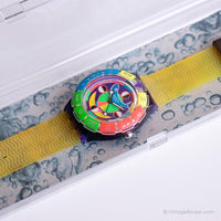 Mint 1994 Swatch SDV101 COLOR WHEEL Watch | 90s Colorful Swatch Scuba