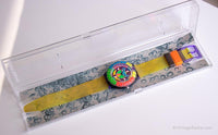 Mint 1994 Swatch SDV101 Farbrad Uhr | 90er Jahre farbenfroh Swatch Scuba