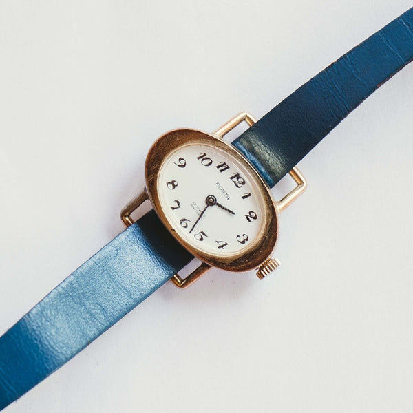 Porta 17 Joyas Damas mecánicas reloj | Vintage de tono de oro reloj