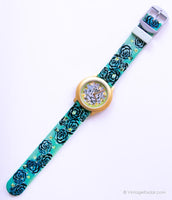 Vida de flores de loto vintage de Adec reloj | Cuarzo de Japón Floral reloj