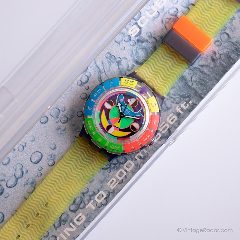 1994 Swatch SDV101 COLOR WHEEL Watch | Mint Swatch Scuba Original Box ...
