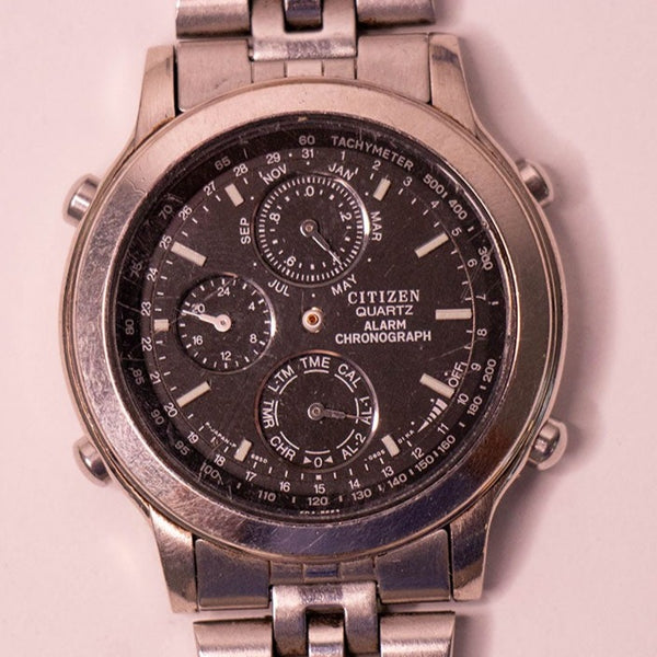 Citizen 6850-G80337 Alarma de cuarzo Chronograph reloj Para piezas y reparación, no funciona