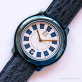Life de bleu foncé vintage par ADEC montre | Citizen Quartz au Japon montre