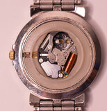 Dos tonos Caravelle por Bulova Cuarzo reloj Para piezas y reparación, no funciona