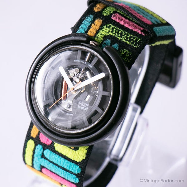 1988 Swatch Pop BB108 Rote Lichter Uhr | Ultra Rare 80s Pop Swatch