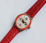 يتصدر جميع السيدات الميكانيكية الحمراء | ساعة Windup سويسري الصنع