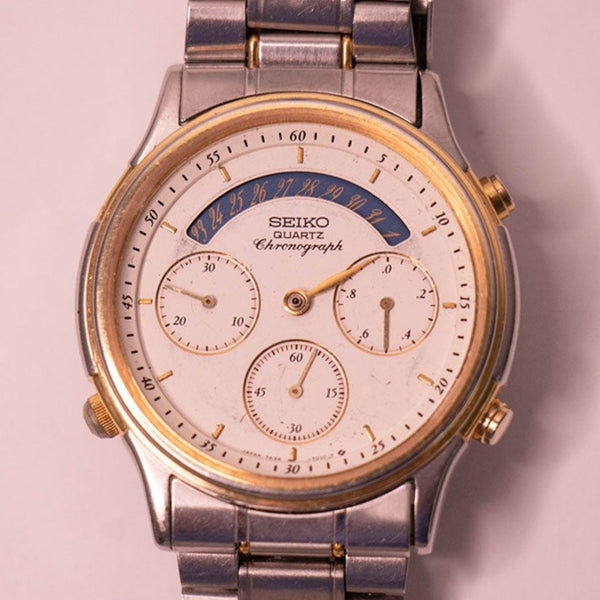 Seiko 7A34-7000 Quarz Chronograph Uhr Für Teile & Reparaturen - nicht funktionieren