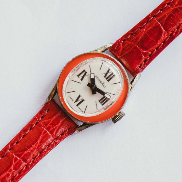 يتصدر جميع السيدات الميكانيكية الحمراء | ساعة Windup سويسري الصنع