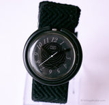 1992 POP Swatch PWM102 MONDFINTERNIS WATCH | البوب ​​الأسود الكلاسيكي Swatch