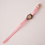 Vintage 1960s Mechanical Watch for Ladies | Pink Strap Retro Watch