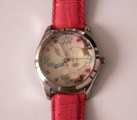 40mm Large Vintage Minnie Mouse Disney Watch with Pink Gemstones