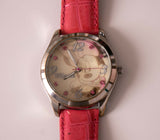 40 mm grande vintage Minnie Mouse Disney reloj con piedras preciosas rosas