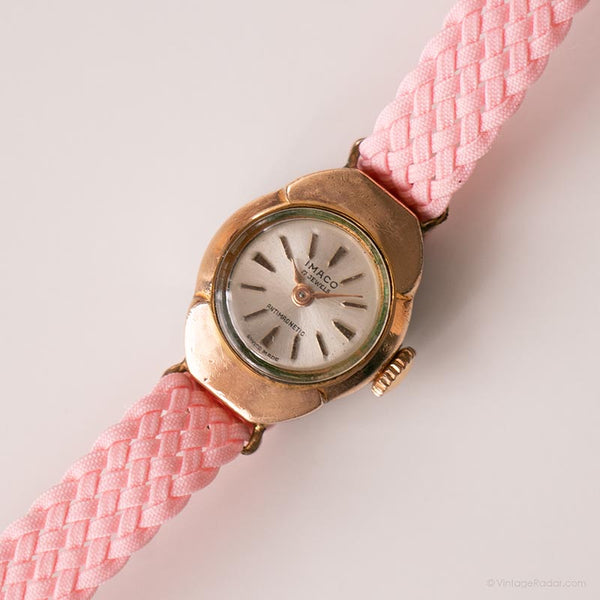 Vintage iMaco mechanisch Uhr | Tiny schweizerische Armbanduhr für sie
