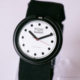 1987 Swatch POP PWBB101 JET NEGRO reloj | Pop retro de los 80 Swatch Antiguo