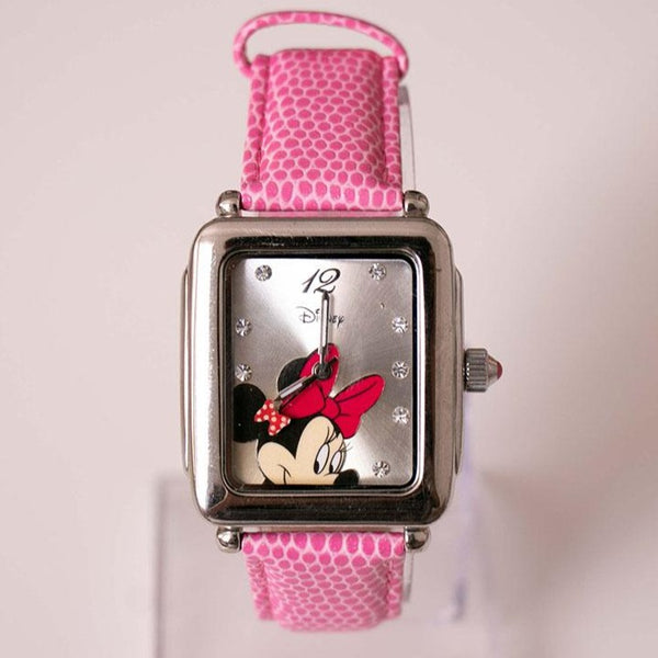 Minnie Mouse ساعة مستطيلة للنساء | 90s خمر Disney راقب