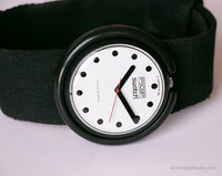 1987 Swatch Pop pwbb101 jet noir montre | Pop rétro des années 80 Swatch Ancien