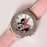 Elegant Minnie Mouse Uhr mit Edelsteinen | 90er Jahre Disney Damen Uhren