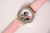 Elegant Minnie Mouse Uhr mit Edelsteinen | 90er Jahre Disney Damen Uhren